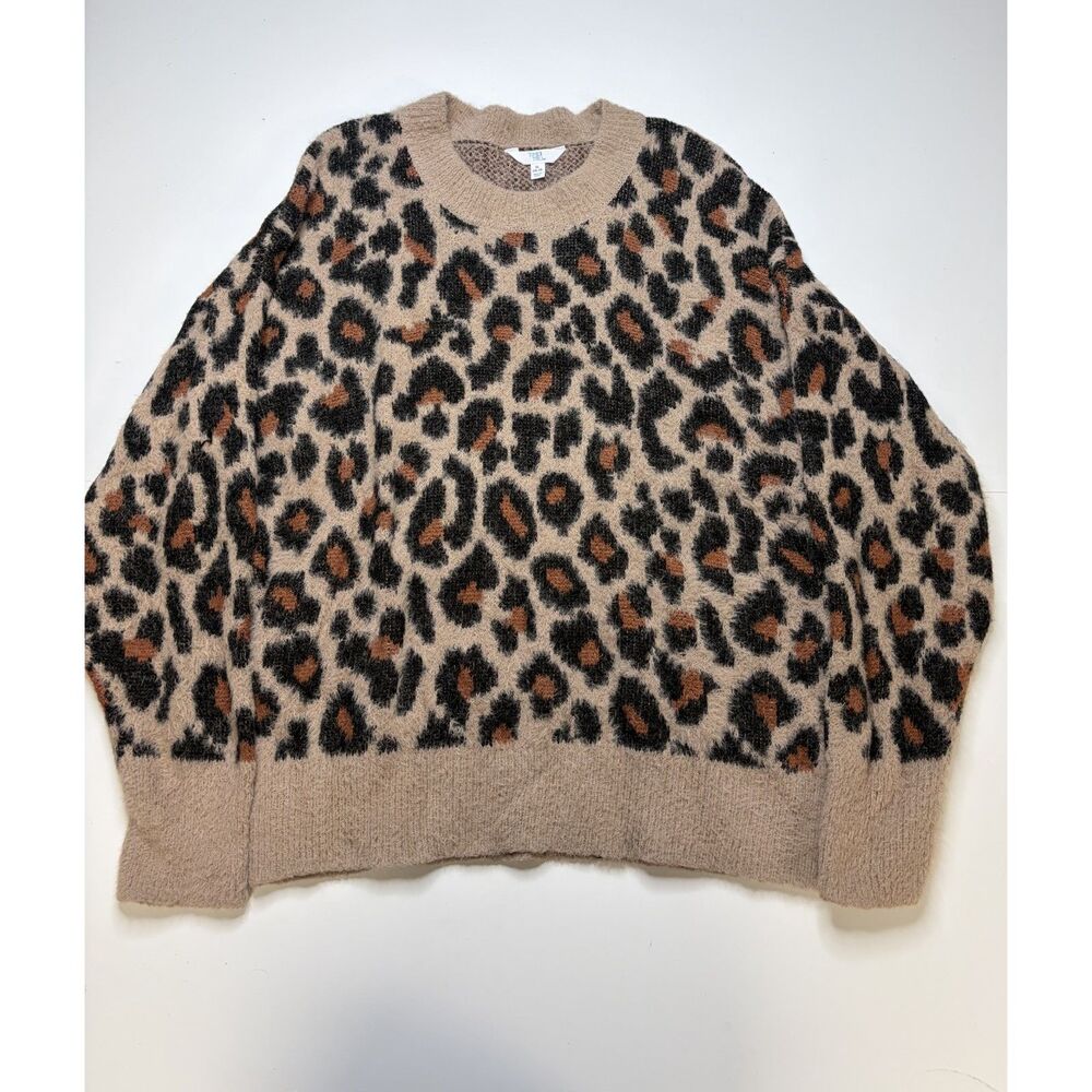 Time and Tru cheetah print sweater men's XL